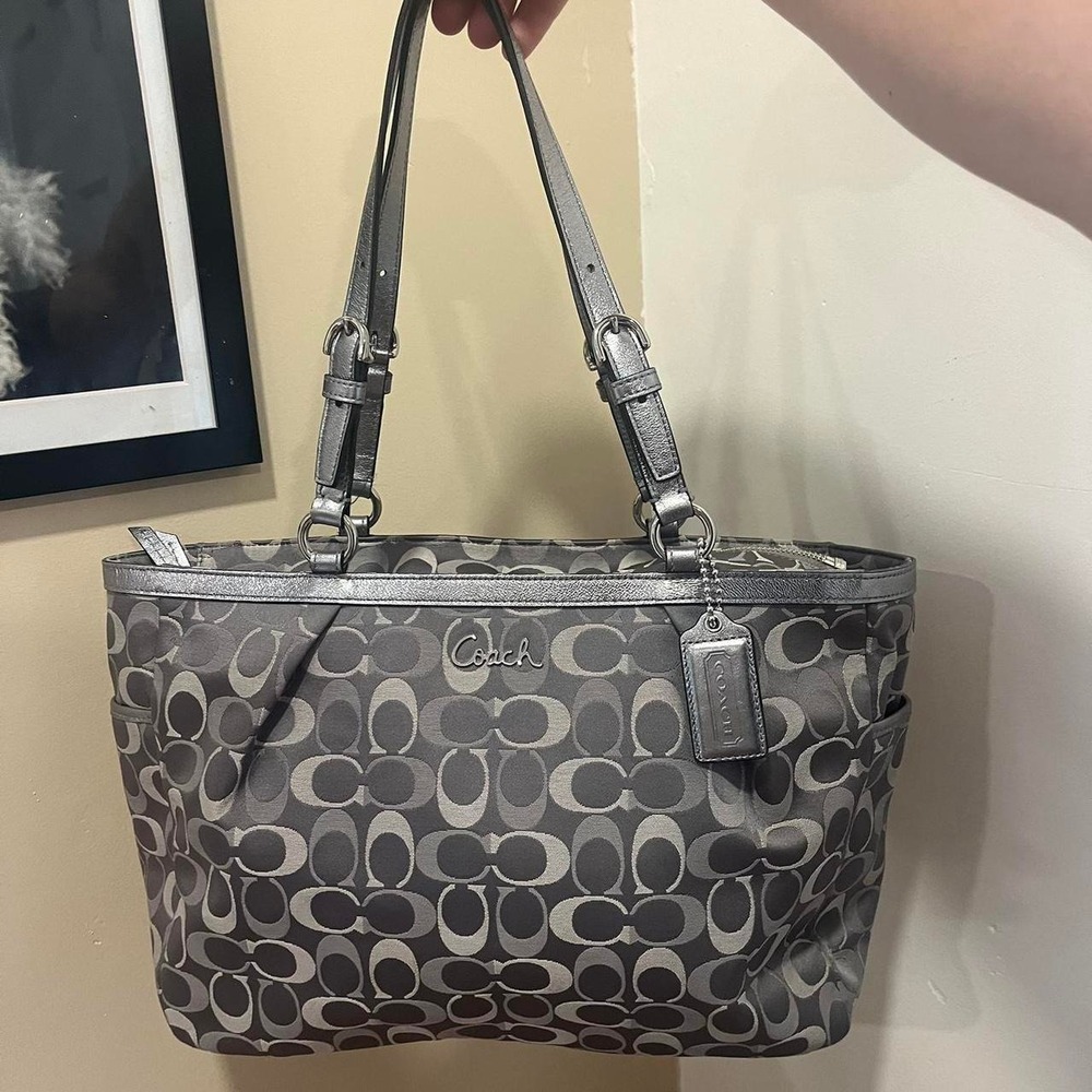 Y2K 2000s Coach Optic Signature Cs Monogram Gallery Tote Shoulder Bag / Handbag